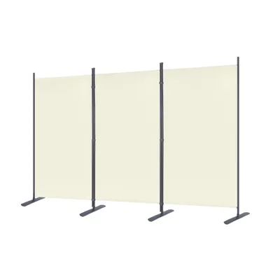 Productafbeelding van XMTECH 3-delige roomdivider, privacy scherm, wandpaneel, 275 x 180 cm, beige