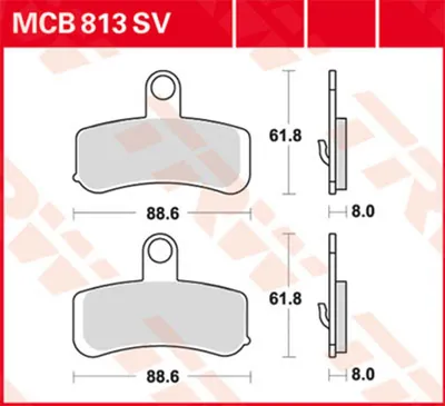 Obrázok produktu pre TRW Brzdová podložka Trw Sinter Mcb 813 Sv