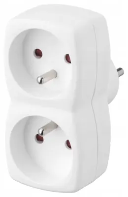 Produktbild von LTC 9516 Doppel-Steckdosenadapter mit Erdung