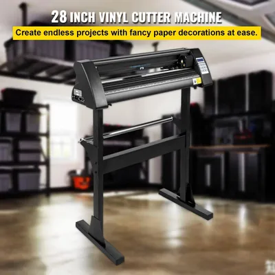 Image de Découpeuse de vinyle - Découpeuse de films adhésifs - Traceur de découpe - Machine de découpe pour autocollants - Traceur - Largeur de coupe de 28 Pouces