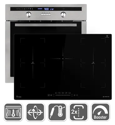 Image de Cuisinière: 60cm Four encastrable EB8013ED + 77cm Plaque Induction IH87705FZ
