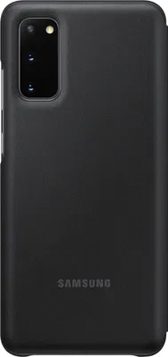 A black Samsung phone case is shown from the back.