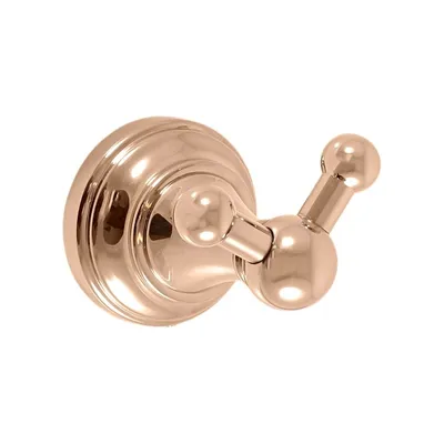 Image de Patère double rétro MORAVA en laiton doré 7,85x5,85x5,95 cm