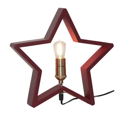 Produktbild von Star Trading 257-35, Leichte Dekorationsfigur, Rot, IP20, Stern, 1 Glühbirne(n), E14