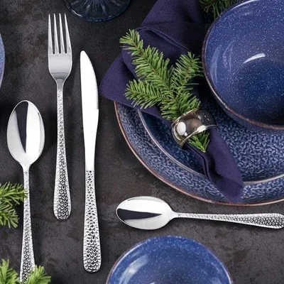 Produktbild von Famanu Besteckset 60-teilig - Spiegelpoliertes Edelstahl, Spülmaschinenfest