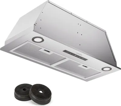 Image de Klarstein Hotte Aspirante Encastrable 72 cm, Hotte Aspirante Silencieuse, Hotte de Cuisine avec Lampes LED, Débit d'Air Puissant 439 m³/h, Minuterie, Commandes Tactiles, Hotte avec Évacuation