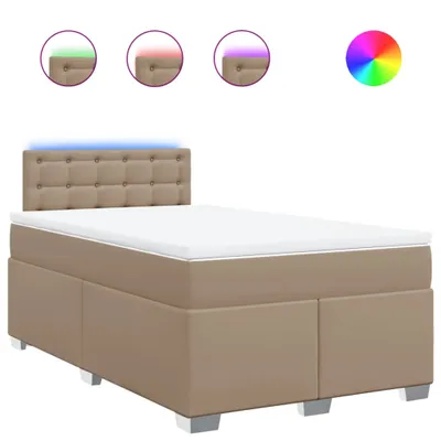 Produktbild von vidaXL Boxspringbett Matratze Cappuccino-Braun 120x190 cm Kunstleder
