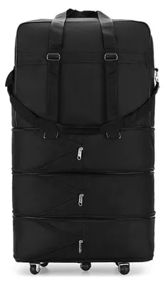 Image de Valise souple extensible avec roulettes - Pliable - Imperméable - Roulettes pivotantes à 360°