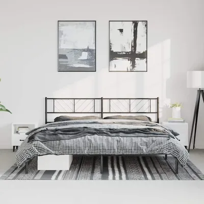 Immagine prodotto di vidaXL Struttura letto con testiera in metallo nero 183x213 cm