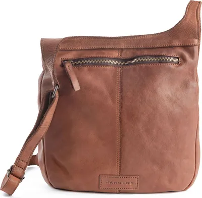 Zdjęcie produktu dla Skórzana torba na ramię HAROLD'S Submarine Shopper Zip Cognac brązowa