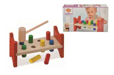 Immagine prodotto di Eichhorn Heros Klopfbank, Motorikspielzeug, Hammerbank, Holzspielzeug, Spielzeug, Holz, 100027005