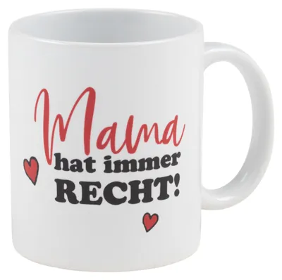 Produktbild von Peanuts Tasse Unisex Mama hat immer Recht! weiß/schwarz/rot Standard