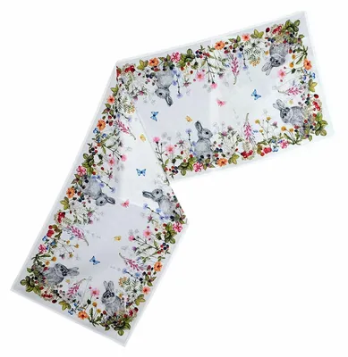 Produktbild von Tischdecke Tischläufer Druck Häschen Sommerwiese Osterhasen Ostern 40 x 140 cm