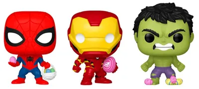 Productafbeelding van Marvel Pocket POP! Vinyl Figuren, 3-delige set, Paascollectie, 4 cm