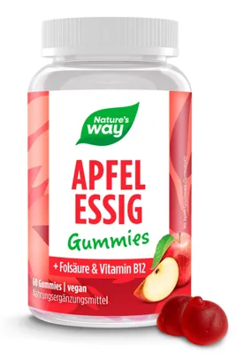 Produktbild von Apfelessig Gummies – Folsäure & Vitamin B12, Apfel-Geschmack