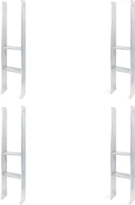 Zdjęcie produktu dla Alberts 4 x wsporniki słupków H, 161x800 mm, grubość materiału 8 mm, głębokość 60 mm, ocynkowane ogniowo