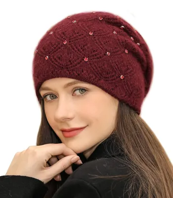 Produktbild von Damenmütze für den Winter – Doppelt gestrickt mit Reißverschluss