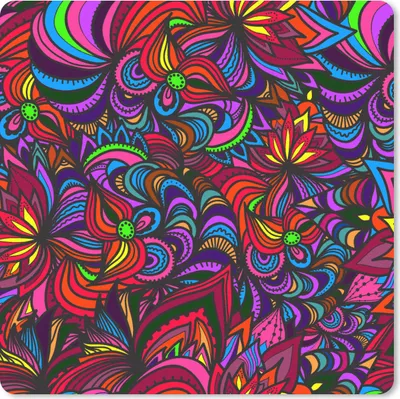 Produktbild von MuchoWow® Mauspad Mousepad Muster - Dschungel - Abstrakt 20x20 cm - Mousepads - Maus Mat - Pad - Mausunterlage - Desk Mat - Bureauartikeln