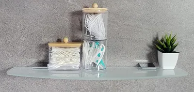 Produktbild von Glasablage 48 cm mit Wandhalterung satiniert Chrom Badregal Tresa OBI