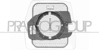 Produktbild von PRASCO Spiegelglas Außenspiegel Rechts für FIAT Scudo Kastenwagen (220) Konvex FT9217503