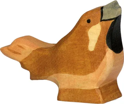 Produktbild von HOLZTIGER Mus Spielfigur aus Holz handgearbeitet handbemalt bunt 5,5 x 1,4 x 4 cm
