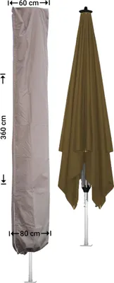 Produktbild von Raffles Covers Schutzhülle für Gastro-Sonnenschirm H: 360 cm | Atmungsaktiv | Wasserdicht | UV-beständig | Doppelnähte | Inklusive Befestigungsstab