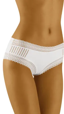 Immagine prodotto di Wolbar wb407 donna slip in pizzo pantaloni biancheria intima vita normale, bianco, l