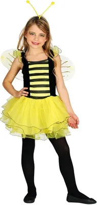 Bienen Kostüm Susi für Kinder 5-12 Jahre Kleid mit Flügeln Fasching Karneval Tierkostüm Tier Kinderfasching Mottoparty