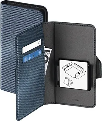 Produktbild von Hama Booklet Smart Move Metallic XL stahlblau