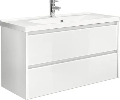 Produktbild von Waschtischunterschrank Pelipal xpressline 3261 BxHxT 100 x 52,9 cm x 42 cm Frontfarbe weiß 3261.511014
