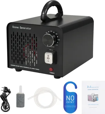 Obrázek produktu pro 2 v 1 generátor O3 s režimy vzduch a voda, ionizátor, čistička vzduchu pro domácnost, auto, kancelář, garáž, kouř a domácí mazlíčky