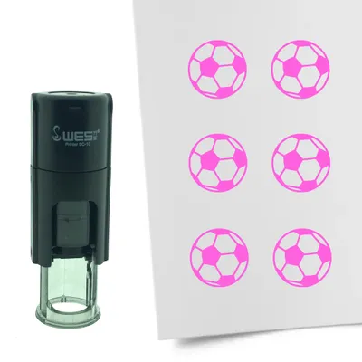 Obrázek produktu pro CombiCraft Stamp Football 10mm kulatý - růžový inkoust