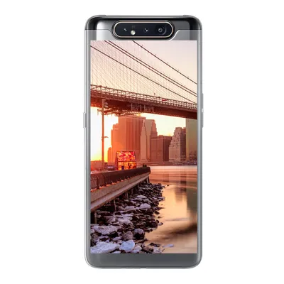 Produktbild von MuchoWow® Handyhülle Schutzhülle Hülle für Samsung Galaxy A80 New York - Brooklyn - Brücke Silikon Softcase Handy Hülle - Schutzdeckel