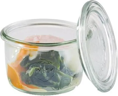 Produktbild von APS 82345 Gourmetgläser mit Deckel, 12er-Set, Sturz-Form, Ø 9 cm, Höhe 6 cm, je 200 ml, Germany