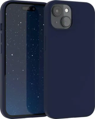 Produktbild von EAZY CASE Silikonhülle für Apple iPhone 15 Silikon Backcover Schutz in Blau