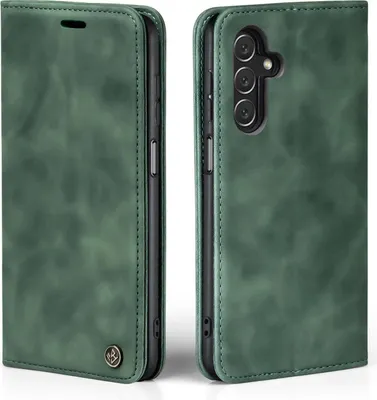 Produktbild von Handy Hülle für Samsung Galaxy A15 / A15 5G Klapphülle Bookcase Flip Cover Handy Tasche Etui Farbe: Grün