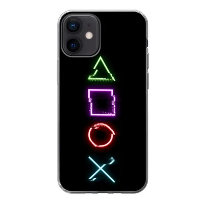 Produktbild von MuchoWow® Handyhülle Schutzhülle Hülle für iPhone 12 Spiele - Controller - Neon Silikon Softcase Handy Hülle - Schutzhülle