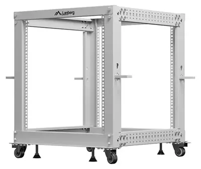Productafbeelding van Lanberg Open Rack 19", 600x600 - 1100 mm, verstelbaar, grijs - Rack