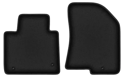 Image de Tapis avant en moquette pour Kia Carens IV 2013-2018 (Minivan 7 places) – 2 pièces, noirs, sur mesure – Wielganizator DURBAN