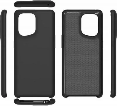 Zdjęcie produktu dla Oppo, twarde silikonowe etui ochronne do Find X5, czarne