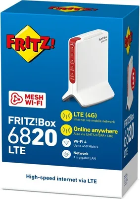 Immagine prodotto di FRITZ!Box 6820 LTE INT Modem LTE e router WLAN (max. 450 Mbit/s)