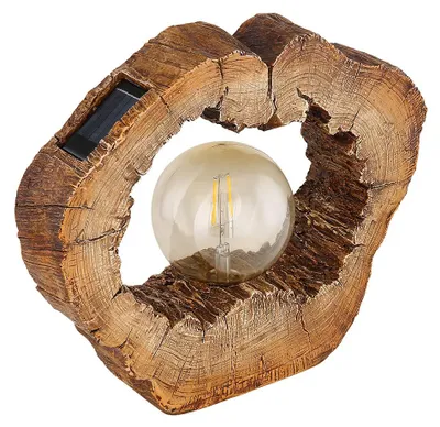 Produktbild von LED Solarleuchte, Baumscheibe, Holzoptik, L 30,5 cm