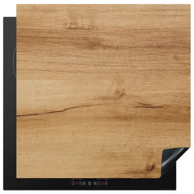 Produktbild von KitchenYeah© Herdabdeckplatte Holzoptik - Braun - Holz , 78x78cm, Küche Deko, Glaskeramikkochfeld Herdabdeckung, Abdeckplatte fùr Kochfeld