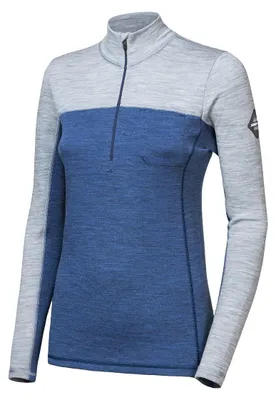 Obrázek produktu pro Dámské tričko s dlouhým rukávem SENSOR MERINO BOLD, barva: modrá/šedá, velikost S