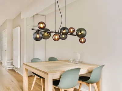 Produktbild von Globo Lighting Hängeleuchte Metall grau matt, 9x G9 LED