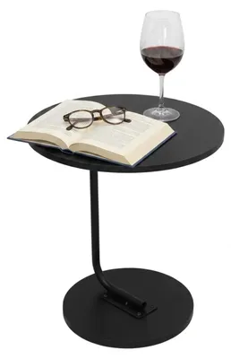 Produktbild von Gerimport Beistelltisch Sonia - schwarz - rund - 34 x 46 cm - MDF - Couchtisch