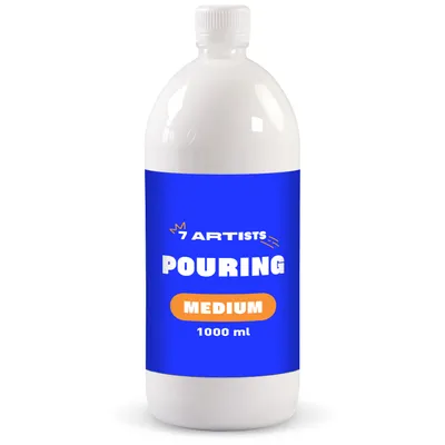 Immagine prodotto di 7 Artists Pouring Medium Acrylic Glossy 1000 ml - Fluido di colata medio acrilico per colori acrilici | Arte e pittura