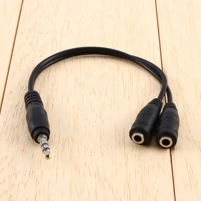 Zdjęcie produktu dla 1 sztuka 3,5 mm kabel audio Aux wtyczka do 2 x gniazdo stereo przedłużacz słuchawkowy rozgałęźnik