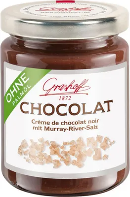 Produktbild von Schoko-Creme CHOCOLAT mit dunkler Schokolade und Murrey-River-Salz von Grashoff, 250g