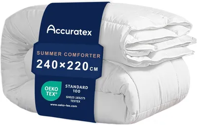 Image de Couverture de lit 240x220 cm, 250 g/m², garnissage en microfibre, adaptée aux personnes allergiques, idéale pour l'été